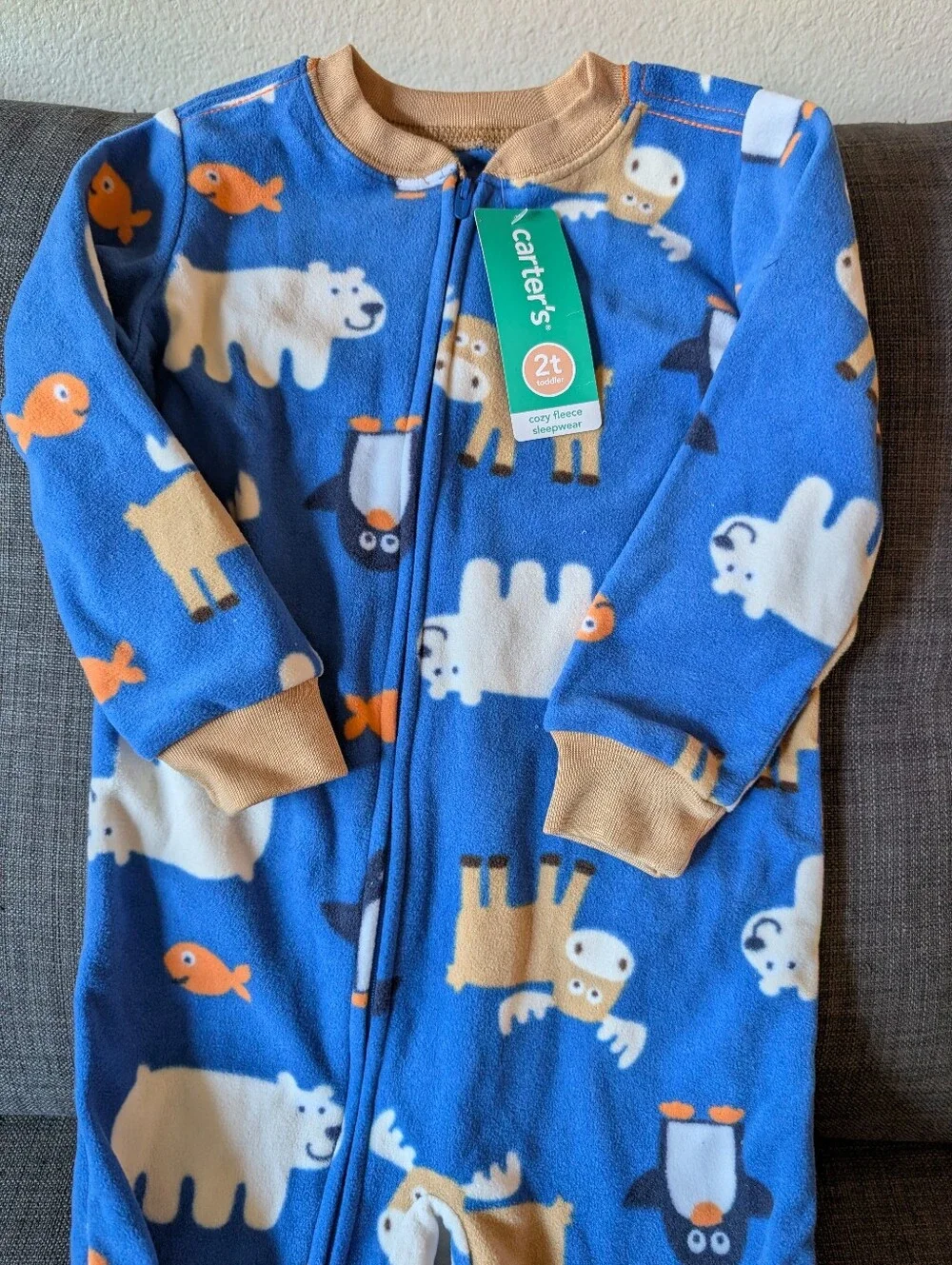 Carter's Baby Boy Size 2T Footie Pajamas!